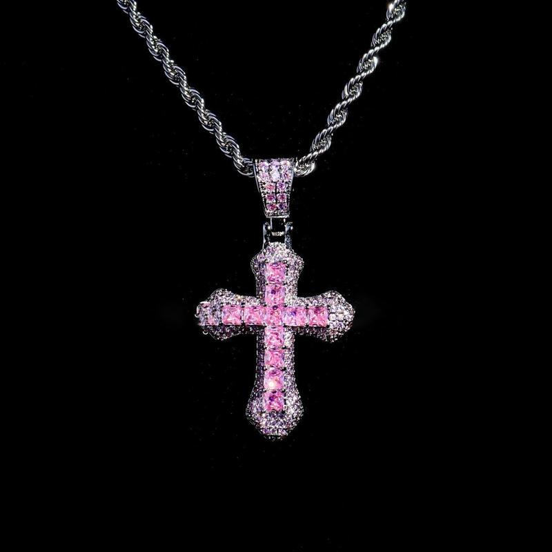 Cross Pendant 2 Piece Set, Pendant + Necklace, 5 colors to choose from, suitable for daily wear with accessories, gift for boyfriend girlfriend