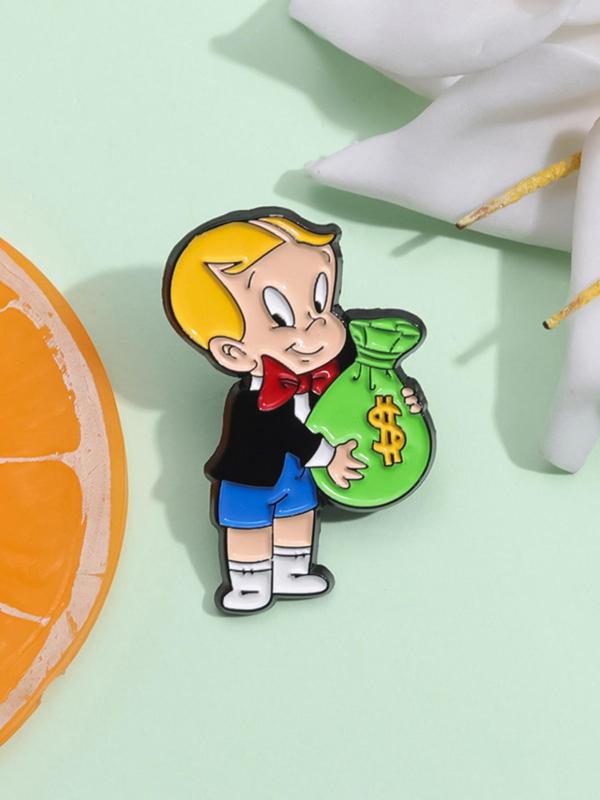 Cartoon Boy Design Brooch, Cute Brooch Pin, Fashion Accessories for Women & Men,  Enamel Pin Suitable for Backpacks, Jeans, Scarves, Hats Decoration