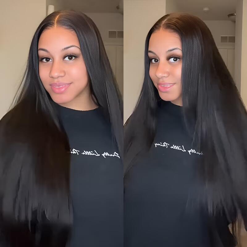 ISEE Wear Go V5 Straight & Body Wave & Ocean Wave Tiny Knots Pre Bleached Glueless HD 6*4 Lace Closure Human Hair Wig Beginner Friendly