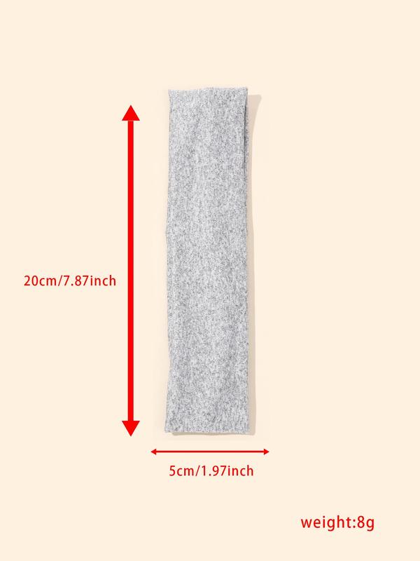 5pcs Solid Color Minimalist Hair Band, Fashionable High Stretch Face Washing & Sporting Hair Band for Women and Girls