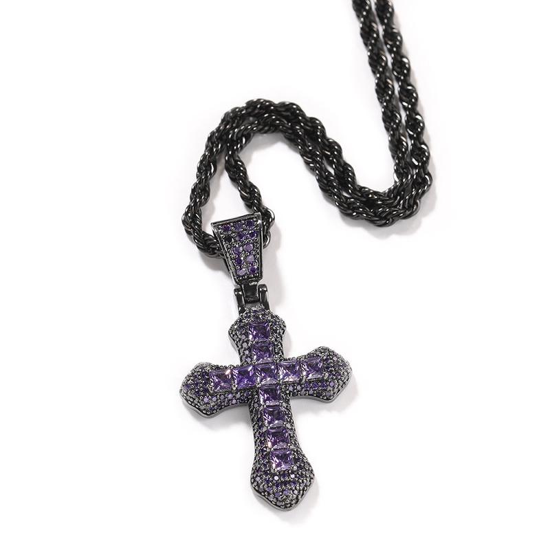 Cross Pendant 2 Piece Set, Pendant + Necklace, 5 colors to choose from, suitable for daily wear with accessories, gift for boyfriend girlfriend