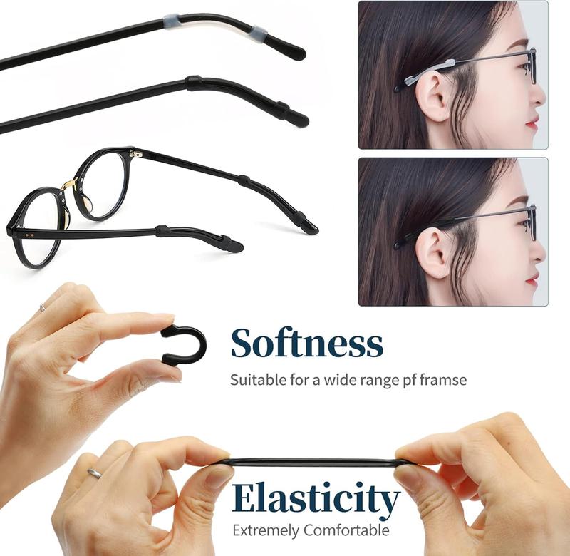 16 Pairs Glasses Ear Grip, Anti Slip Eyeglass Holder,  Eyewear Retainers Hook for Sunglasses, , Study