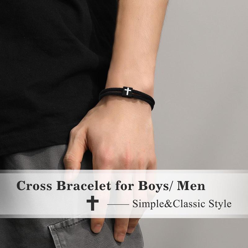 Gifts for Brother, Brother Gifts from Sister, Birthday Gifts for Brother, Brother Cross Bracelet Valentine's Day Gifts Ideas