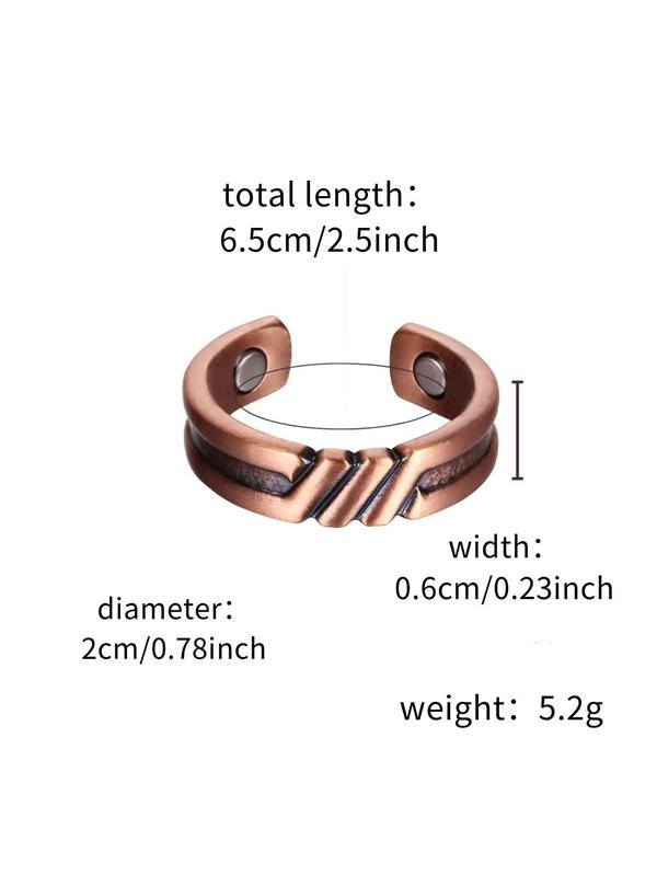 Men's Classic Magnetic Ring, 2024 New Style Fashion Accessories for Party, Daily Clothing Decor, Trendy All-match & Exquisite Jewelry for Birthday Gift