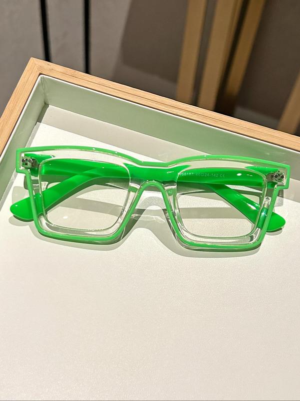 Unisex Punk Style Colorful Transparency Eyeglasses, Y2k Trendy Personality Eyeglasses for Everyday Use, Fashion Accessories for Outdoor Activities