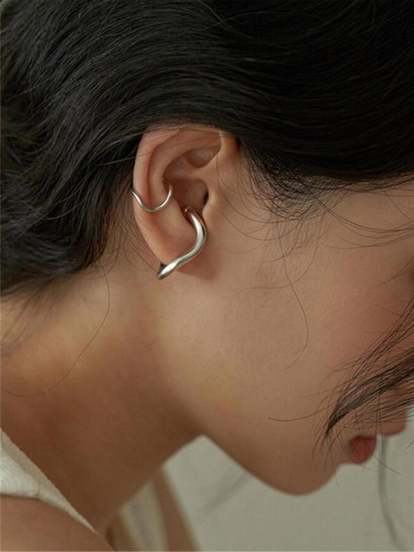 Women's 1 Pair Plain Casual Copper Ear Cuff, Casual Trendy Ear Cuff, Fashionable Jewelry for Daily & Party Decoration