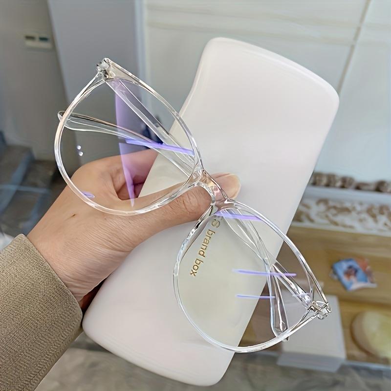 1pc Transparent Fashion Glasses Frame, Men's Large Frame Optical Round Glasses, ideal choice for gifts