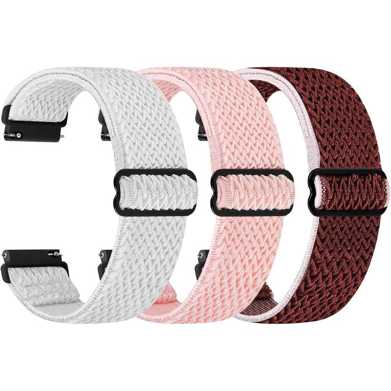 Solo Loop Watch Band - Choice of Width -18mm 19mm 20mm 22mm Watch Bands, Quick Release Adjustable Elastic Nylon Strap Replacement Wristband for Men Women