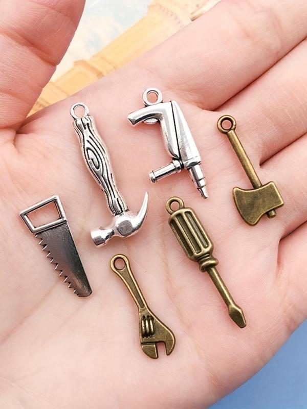 Vintage Alloy Tool Design Pendant, DIY Jewelry Accessories for Necklace & Bracelet Making, Jewelry Making Supplies for Men & Women