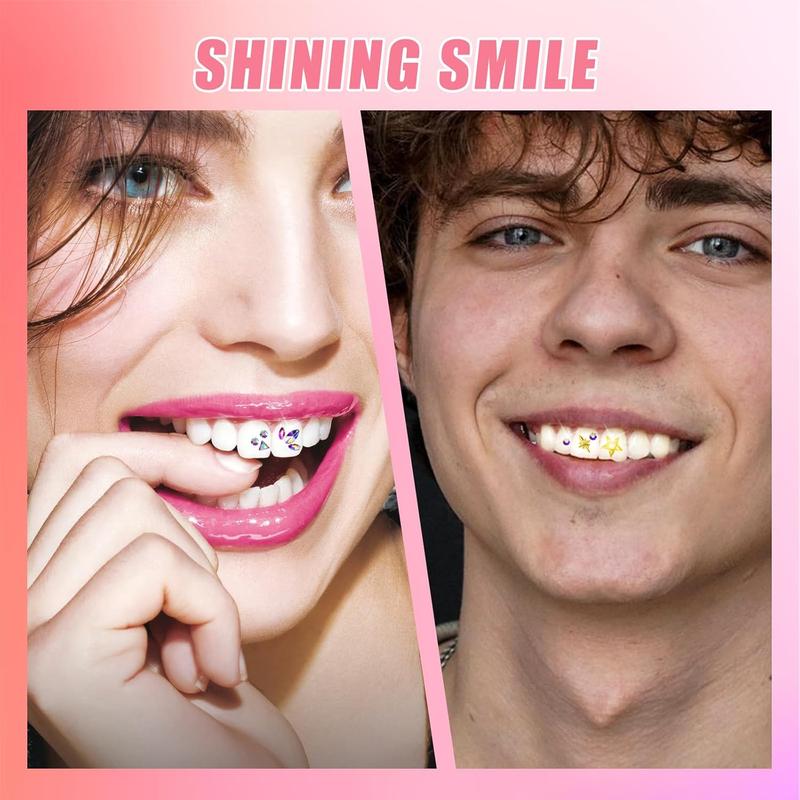 Gems Kit for Teeth,DIY Tooth Gem Kit Professional,Fashionable Shining Crystal Teeth Jewelry Sweet Smile Gems (without Glue)