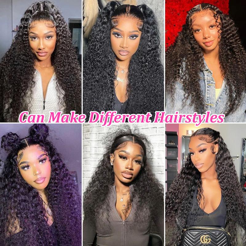 FORGIRLFOREVER Kinky Curly Lace Front Wig 13x4 Pre Plucked Lace Frontal Human Hair Wigs Natural Hairline Afro Curly Lace Front Wigs For Women