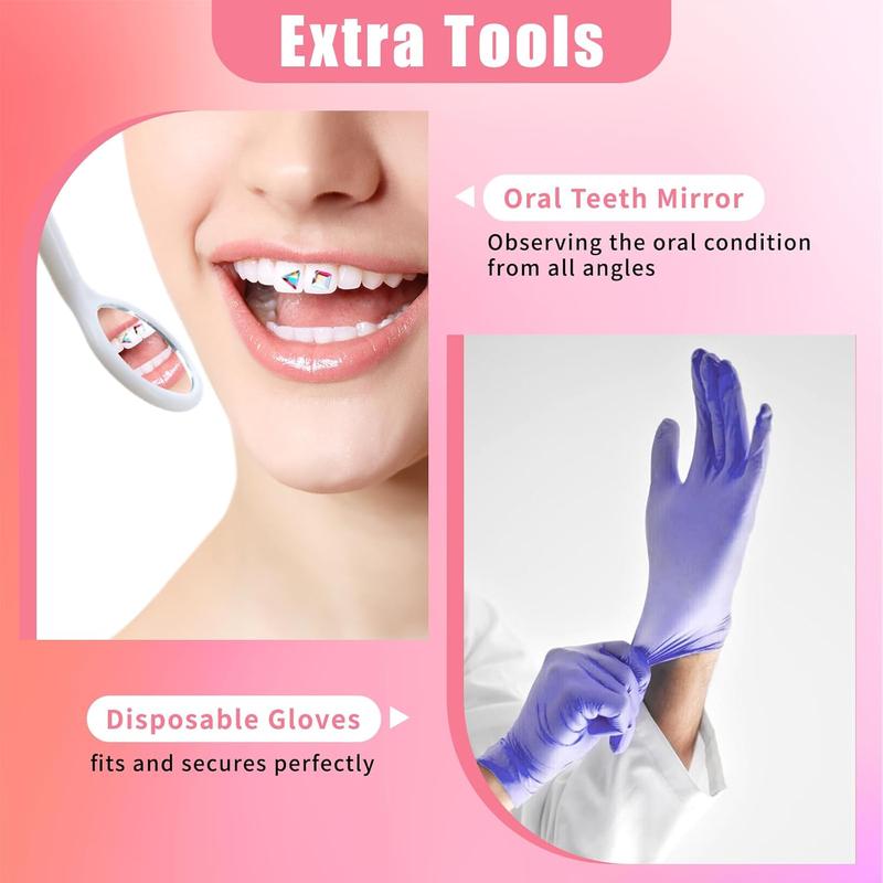 Gems Kit for Teeth,DIY Tooth Gem Kit Professional,Fashionable Shining Crystal Teeth Jewelry Sweet Smile Gems (without Glue)