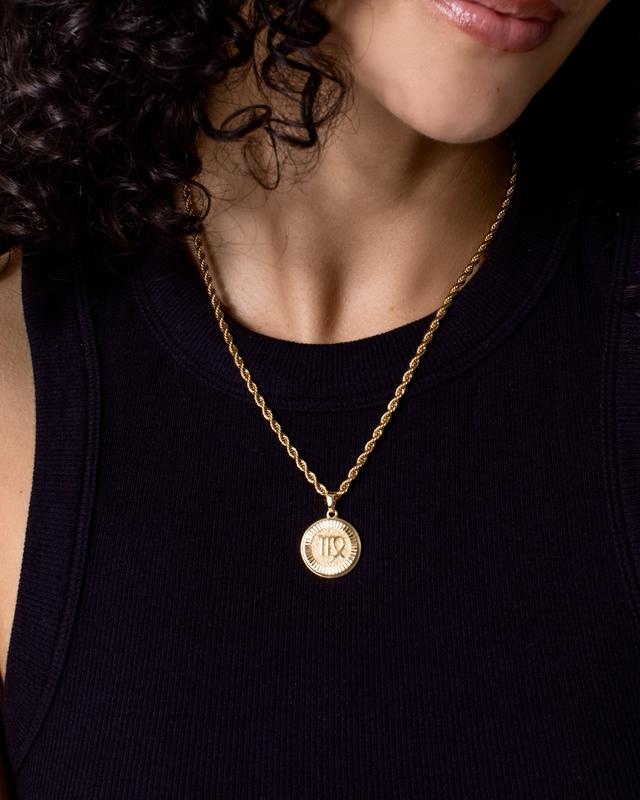 Gold Zodiac Necklace (Unisex)