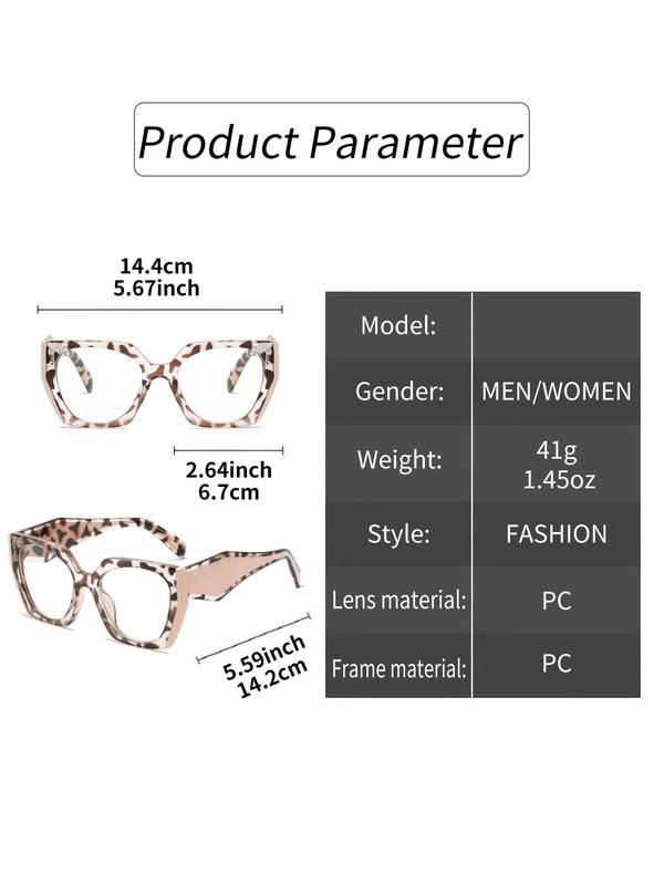 Simple Eyeglasses for Everyday Use, Basic Geometric Frame Eyeglasses for Women & Men, Fashion Eyeglasses for Work, Daily Decor, Perfect for Student Daily Use