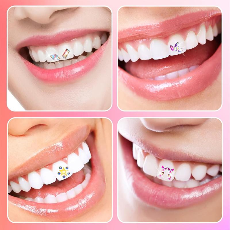 Gems Kit for Teeth,DIY Tooth Gem Kit Professional,Fashionable Shining Crystal Teeth Jewelry Sweet Smile Gems (without Glue)