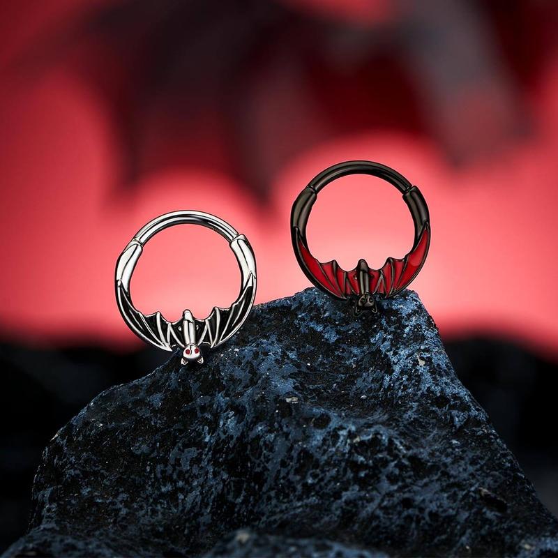 Oufer 16G Hanged Bat Septum Ring Daith Hoop