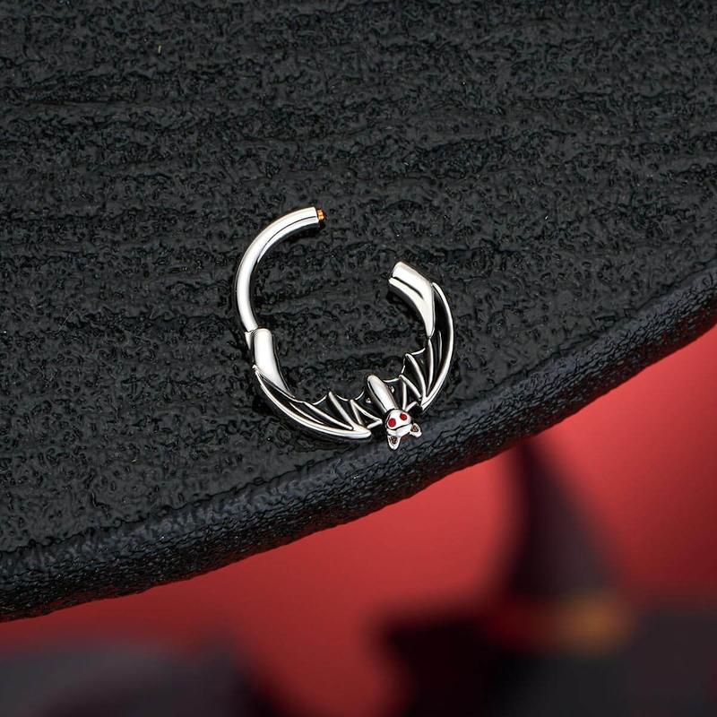 Oufer 16G Hanged Bat Septum Ring Daith Hoop