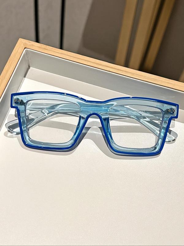 Unisex Punk Style Colorful Transparency Eyeglasses, Y2k Trendy Personality Eyeglasses for Everyday Use, Fashion Accessories for Outdoor Activities