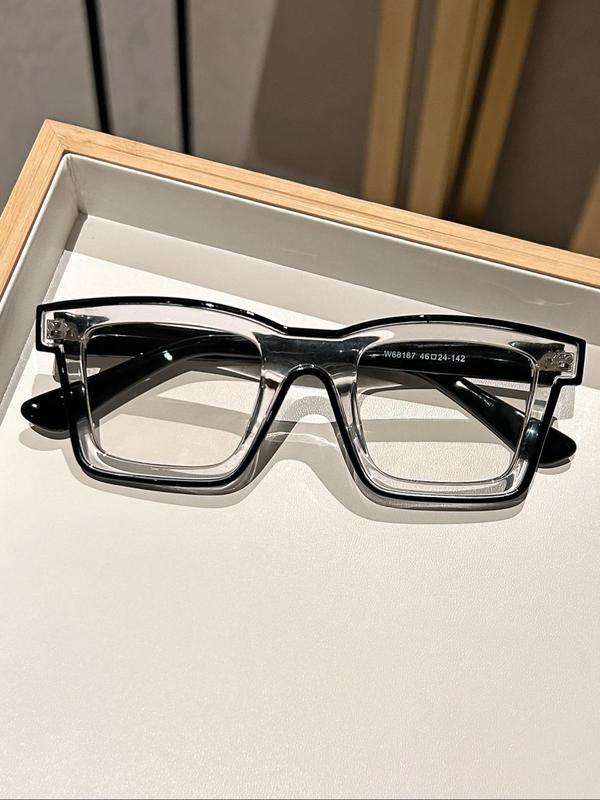 Unisex Punk Style Colorful Transparency Eyeglasses, Y2k Trendy Personality Eyeglasses for Everyday Use, Fashion Accessories for Outdoor Activities