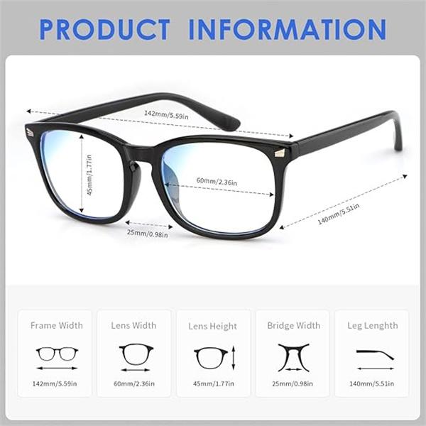 Blu-ray Glasses -- Computer Gaming Glasses For Men -- Fashion Eyeglasses For Men Women