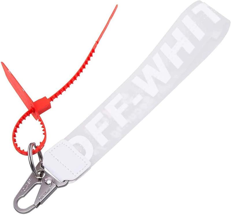 Fashion Letter Keychain Lanyard Industrial Rubber Canvas Wristlet Keychain Office Badge Lanyard Key Chain Phone Strap