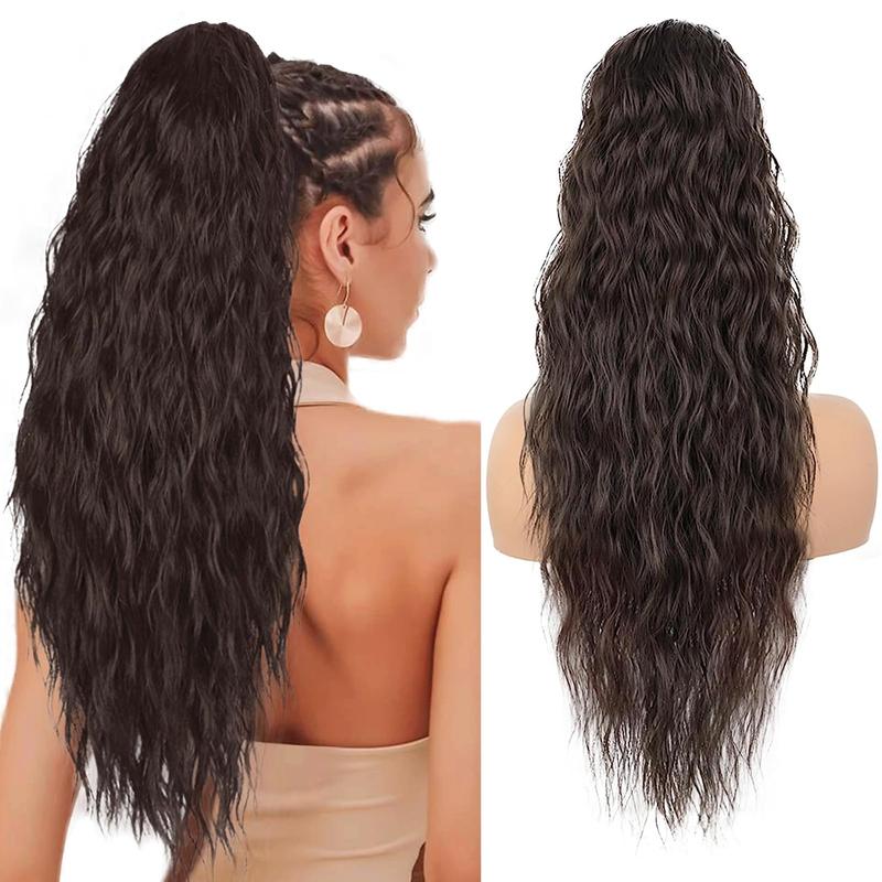 Ponytail Extension Drawstring Ponytail Hair Extensions for Women 26 30 Inch Long Wavy Synthetic Hairpiece for Women Daily Party Use