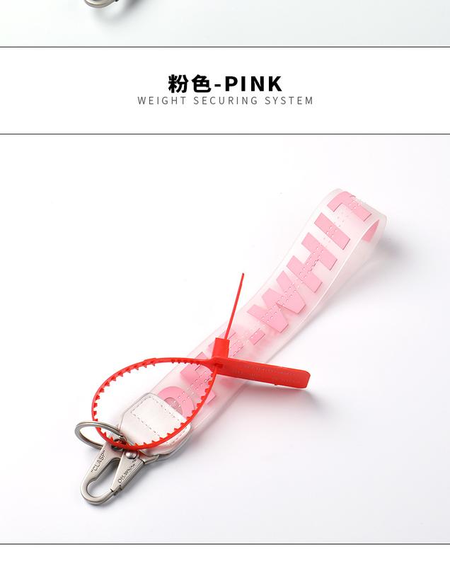 Fashion Letter Keychain Lanyard Industrial Rubber Canvas Wristlet Keychain Office Badge Lanyard Key Chain Phone Strap