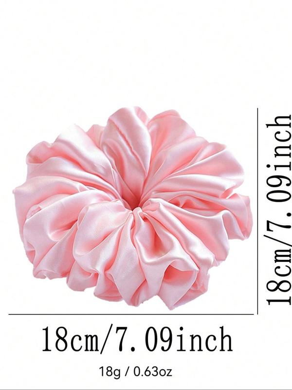 Women's Elegant Solid Color Ruched Design Hair Tie, Cute Trendy Scrunchie, Fashionable Hair Accessories for Daily & Party Decoration