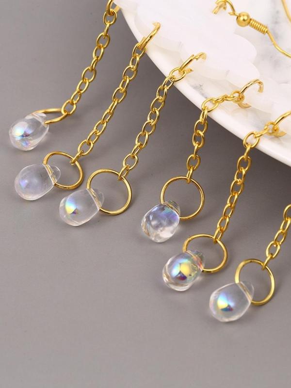 Cloud & Raindrop Design Dangle Earrings (1 Pair), 2024 New Dainty Jewelry for Daily Clothing Decor, Party, Chic All-match Jewelry As Gift for Girlfriend