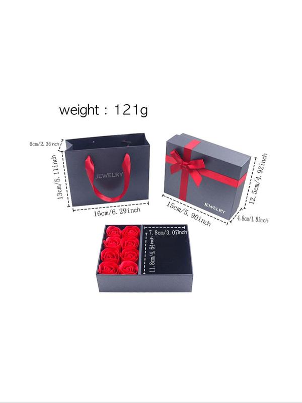 Fashionable Braided Couple Matching Bracelet, Fall Couple Things, Magnetic Heart & Letter Design Link Bracelet for Women & Men, Trendy All-match Cool Couple Accessories As Gifts with Rose Box