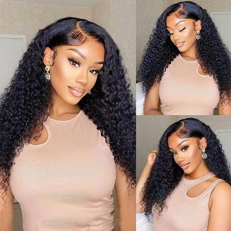 FORGIRLFOREVER Kinky Curly Lace Front Wig 13x4 Pre Plucked Lace Frontal Human Hair Wigs Natural Hairline Afro Curly Lace Front Wigs For Women