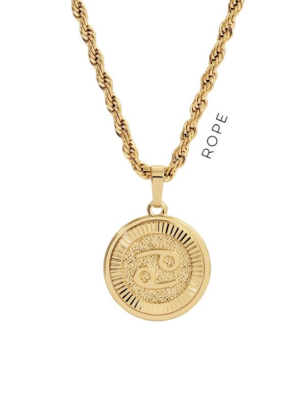 Gold Zodiac Necklace (Unisex)