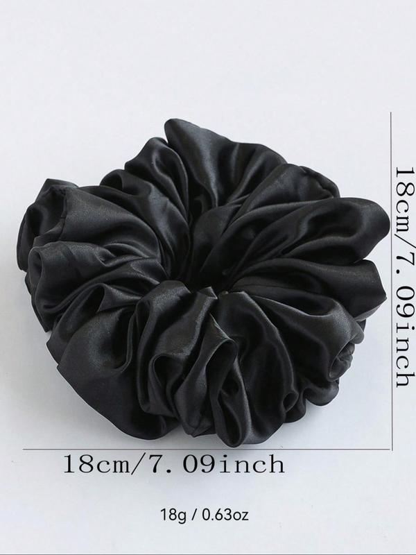 Women's Elegant Solid Color Ruched Design Hair Tie, Cute Trendy Scrunchie, Fashionable Hair Accessories for Daily & Party Decoration