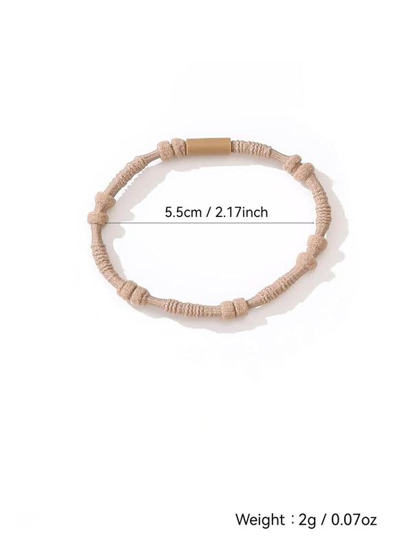 High Stretch Hair Tie Set, Casual Simple Hair Accessories for Women & Girls, Minimalist Headwear Suitable for Thick Hair