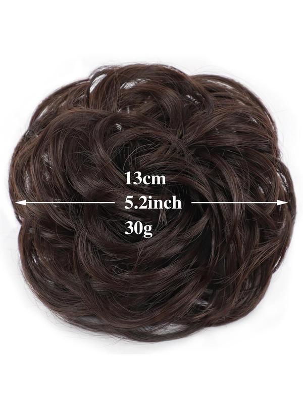 Fashionable Elegant Wavy Hair Bun, Natural Fluffy Hair Bun, Synthetic Hair Bun for Women & Girls, Suitable for Daily Use