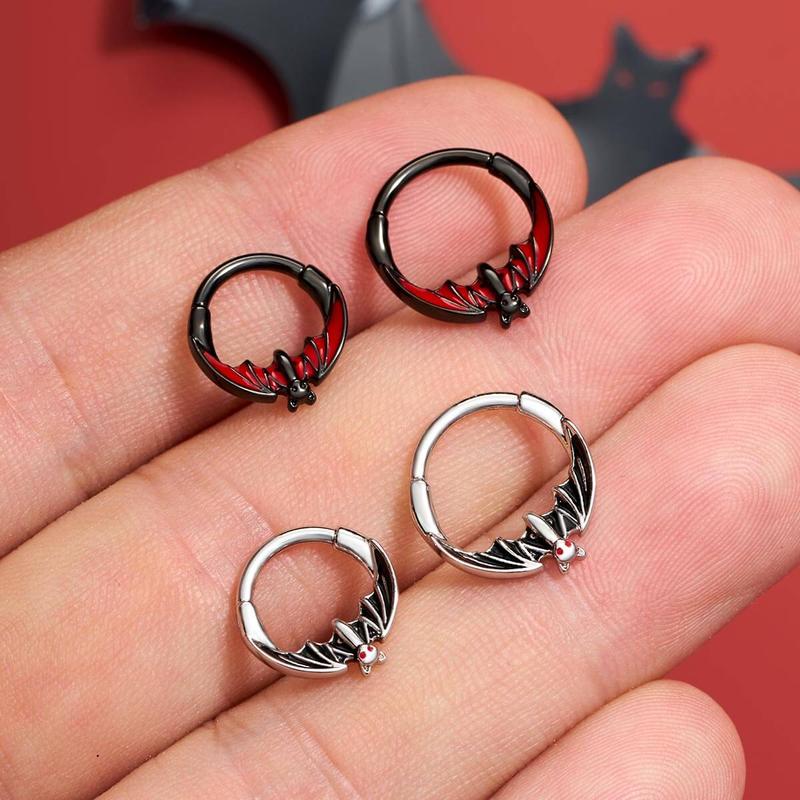 Oufer 16G Hanged Bat Septum Ring Daith Hoop