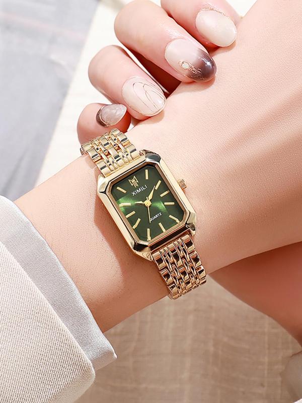 Women's Elegant Fashion Square Dial Quartz Watch, Fashion Watch for Party, Daily Clothing Decor, Trendy All-match & Exquisite Watch for Gifts, without Box, for Fall Outfits Fall Freshness