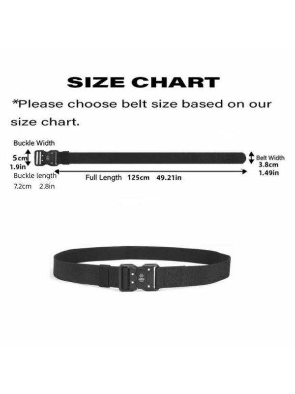 Men's Fashion Solid Color Elastic Designer Belt, Tactical Quick Release Snap Leisure Belt As Gift, Casual Nylon Waistbelt for Daily Use, Waistband for Jeans, Pants, Daily Clothing Accessory