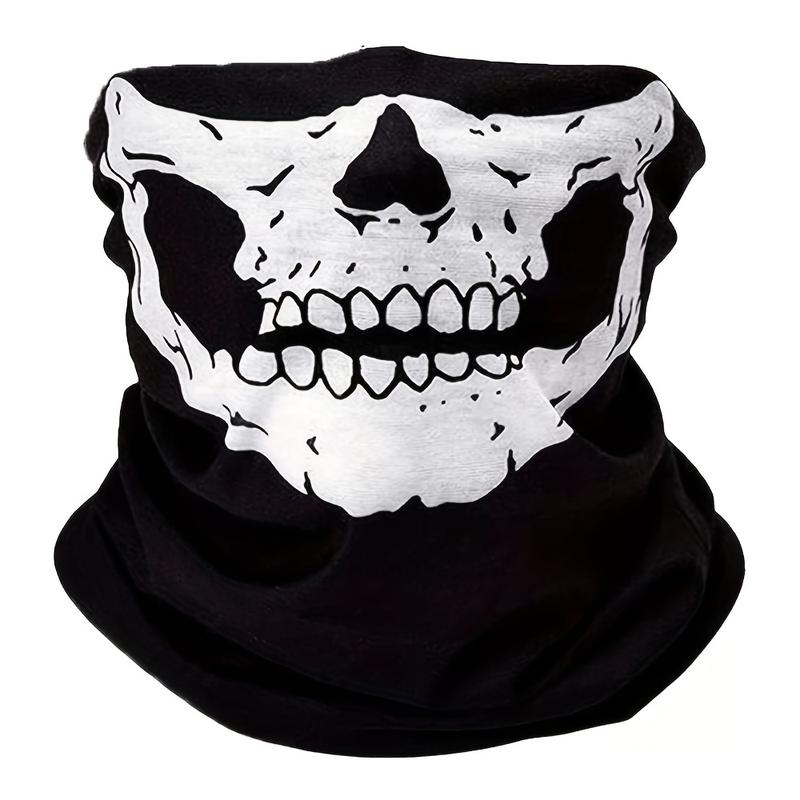 1 2 3pcs Skull Pattern Sun UV Protection Face Mask: Windproof Scarf, Breathable Bandana & Balaclava For Sport & Outdoor Halloween Fun