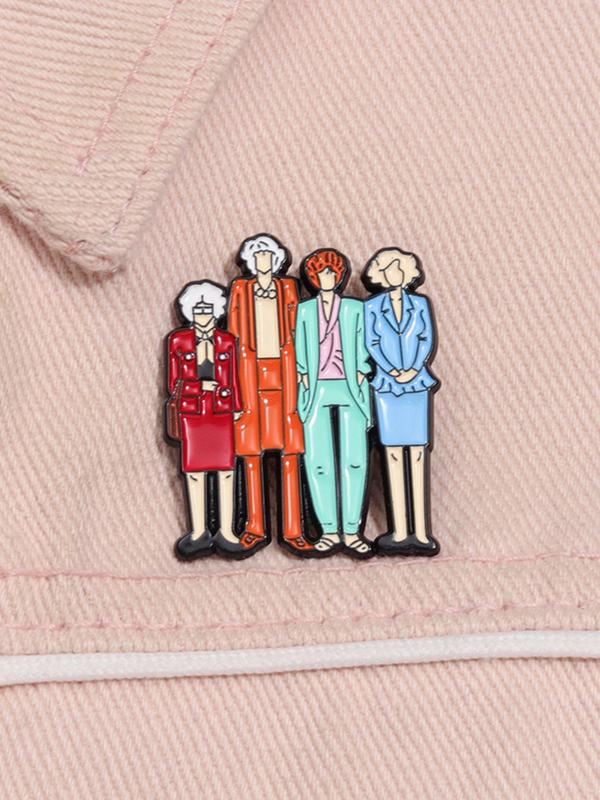 Cartoon Character Design Brooch, Fashion Alloy Badge for Backpacks, Briefcases, Badges, Brooches for Women & Men, Enamel Pin Suitable for Backpacks