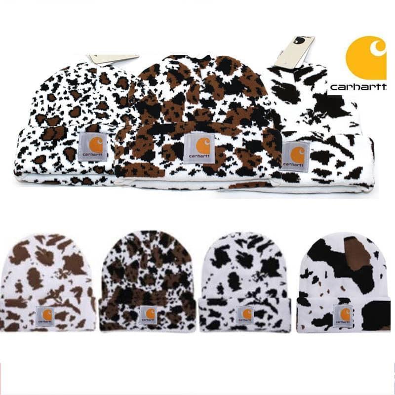 Cow Print Fall Winter Weather Unisex Beanie Hat