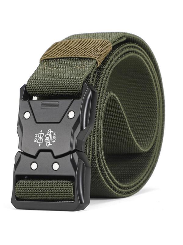 Men's Fashion Solid Color Elastic Designer Belt, Tactical Quick Release Snap Leisure Belt As Gift, Casual Nylon Waistbelt for Daily Use, Waistband for Jeans, Pants, Daily Clothing Accessory