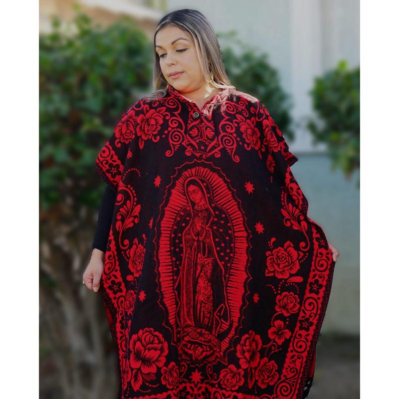 Virgen De Guadalupe Poncho Red