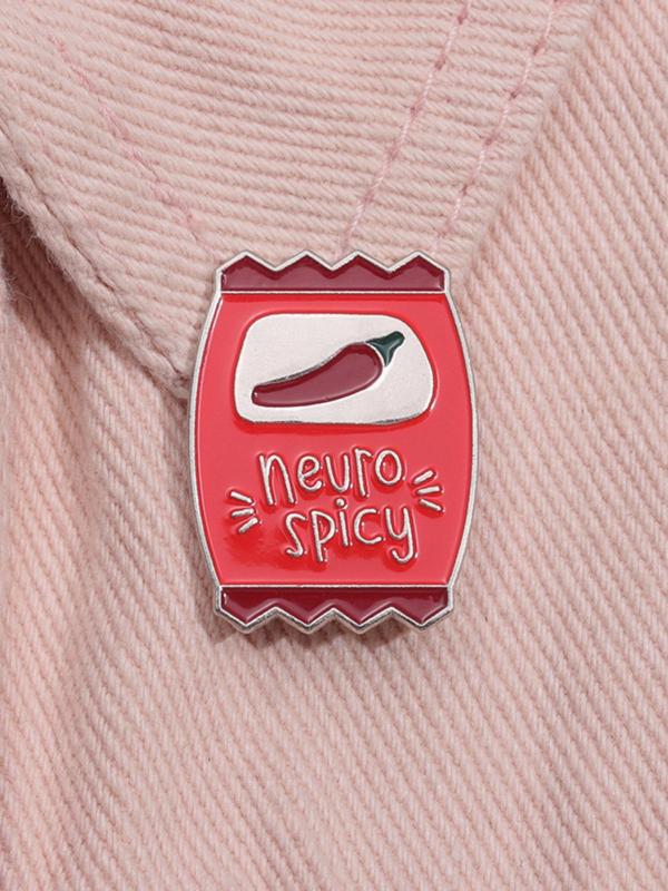 Neuro Spicy Sauce Badge, Cute Brooch, Fashion Accessories for Women & Men, Trendy All-match & Exquisite Brooch for Birthday Gift