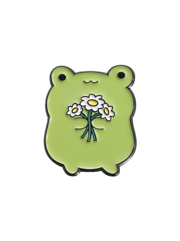 Cute Cartoon Frog Design Brooch,  Cute Animal Badge, Fashion Accessories for Daily Decoration, Suitable for Backpacks, Jeans, Scarves, Hats Decoration