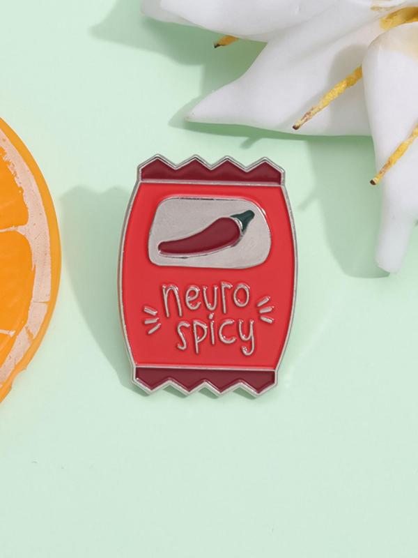 Neuro Spicy Sauce Badge, Cute Brooch, Fashion Accessories for Women & Men, Trendy All-match & Exquisite Brooch for Birthday Gift