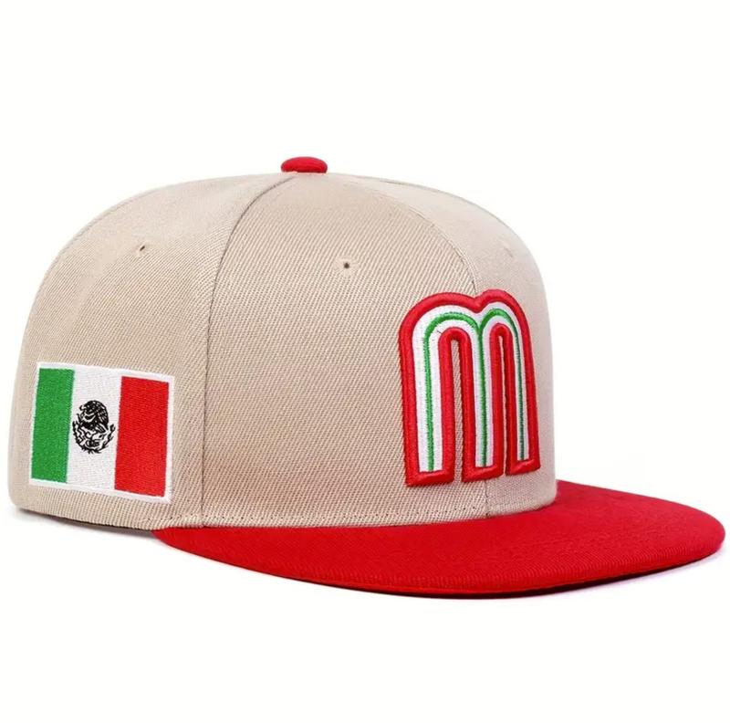 Mexican Flag Folding Baseball Cap, Sunshade Adjustable Hat For Spring And Autumn Travel, Travel Seaside Party