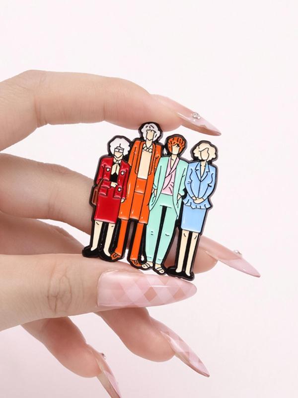 Cartoon Character Design Brooch, Fashion Alloy Badge for Backpacks, Briefcases, Badges, Brooches for Women & Men, Enamel Pin Suitable for Backpacks