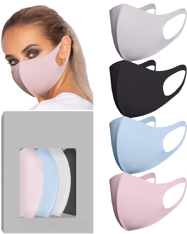 Second Skin Cloth Face Mask Pack. 4 Buttery Soft Masks Washable Fabric