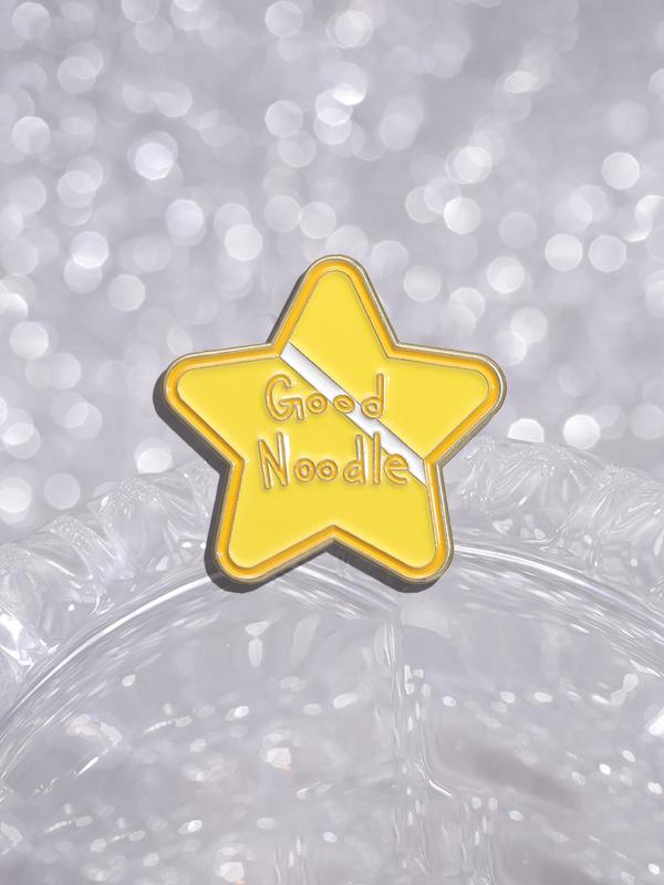 Star & Letter Design Brooch, Cute Clothes Brooch, Fashion Accessories for Women & Men, Trendy All-match & Exquisite Brooch for Birthday Gift